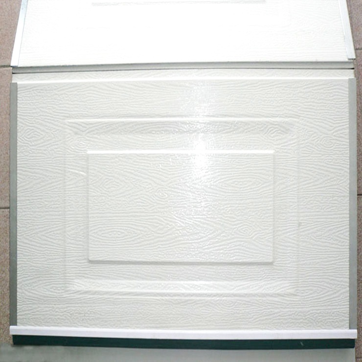Porta de garagem elétrica de cobre manual à prova de aperto civil estilo quadrado branco