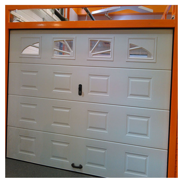Porta de garagem manual anti-aperto personalizada direta da fábrica com janelas