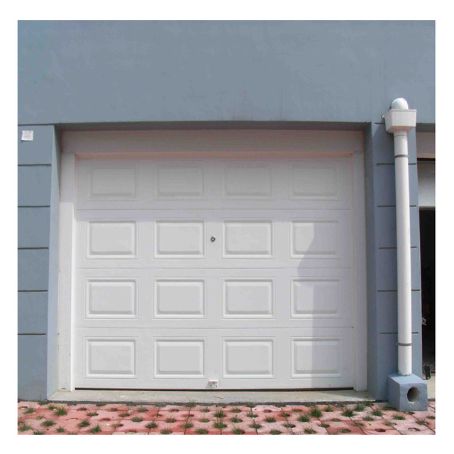 Porta decorativa moderna e elegante branca porta de garagem villa