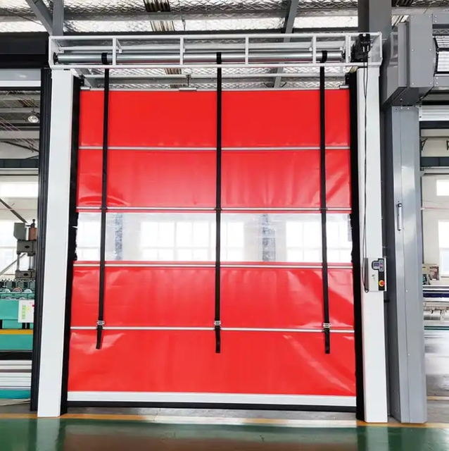 Porta de empilhamento de PVC industrial rápida e automática de alta velocidade